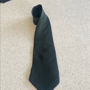 Givenchy Green Tie with Subtle Pin Dot Pattern